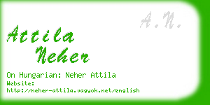 attila neher business card